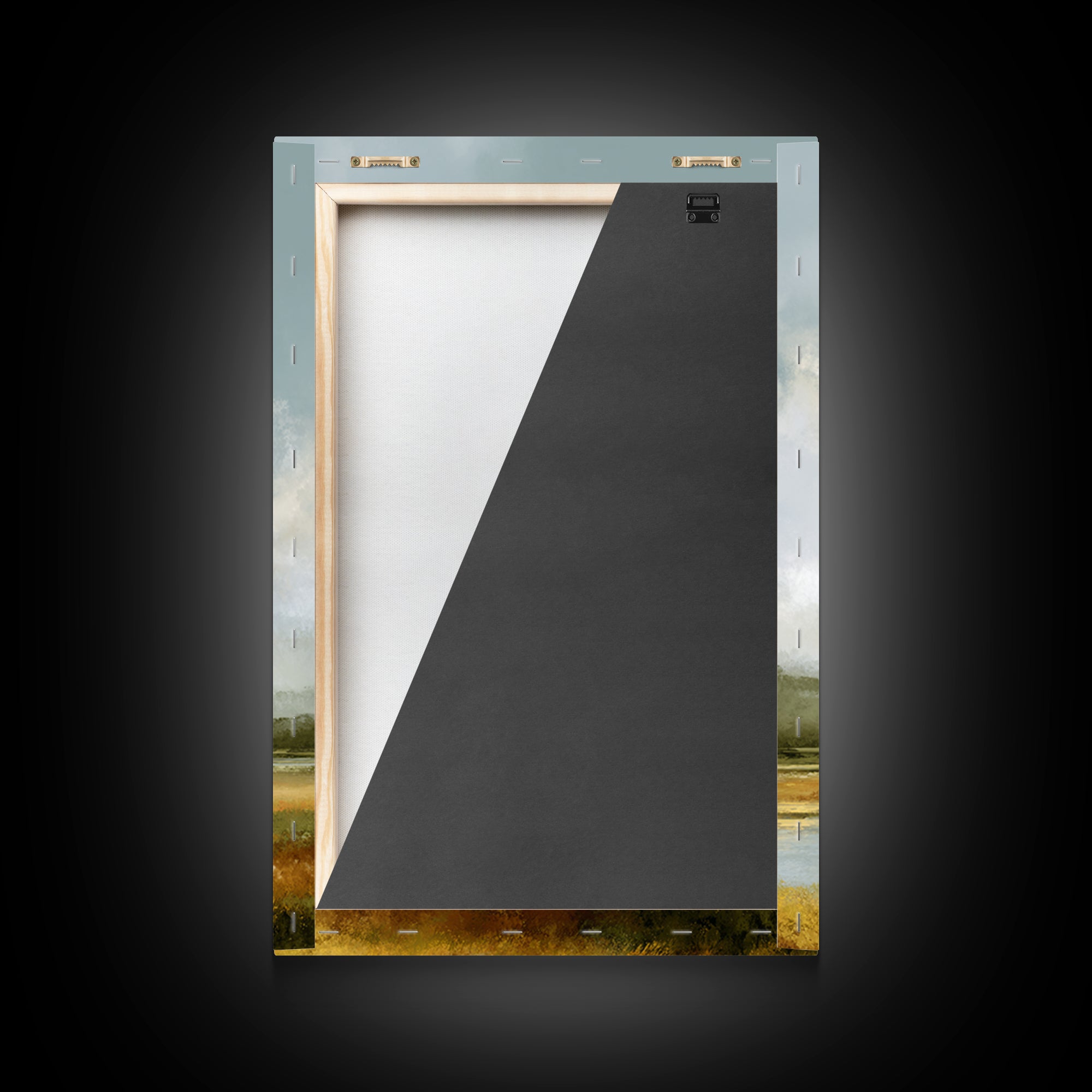 Large Cloudscape with Gentle Movement Framed Canvas Print, Living Room Art, Home, Living Room Decor, Oil Painting, Living, LIR-2x3-51