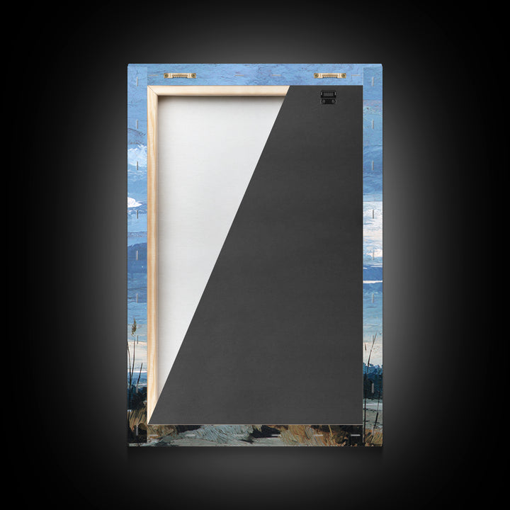 Modern Landscape with Expansive Calm Sky Framed Canvas Print, Living Room Art, Art Nouveau, Living Room Decor, Fine Art, Living, LIR-2x3-59