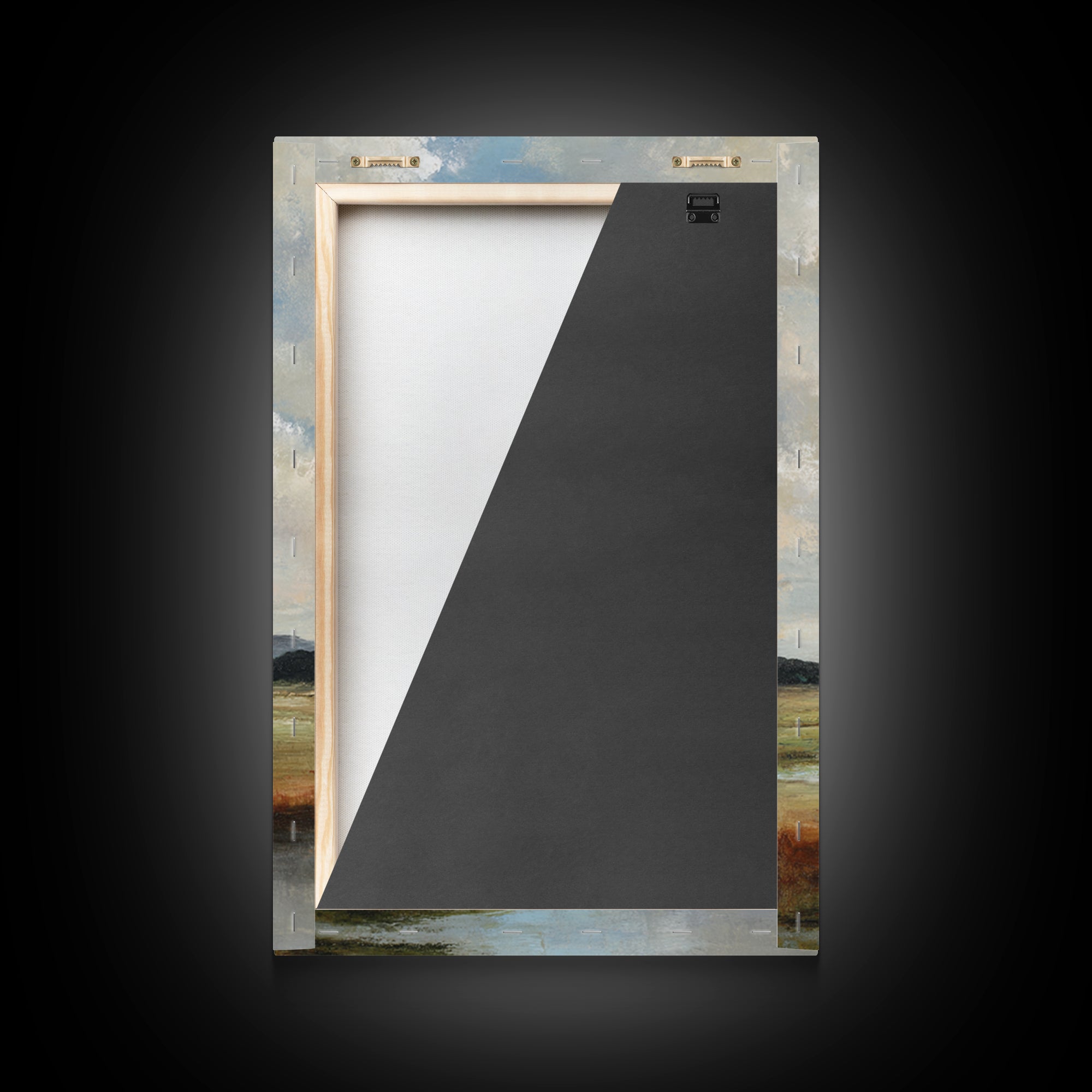 Modern Landscape with Expansive Calm Sky Framed Canvas Print, Living Room Art, Dopamine Decor, Living Room Decor, Living, LIR-2x3-83