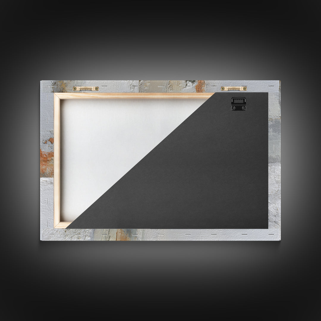 Monochrome Stone Texture Abstraction Framed Canvas Print, Living Room Art, Dopamine Decor, Living Room Decor, Fine Art, Living, LIR-3x2-25
