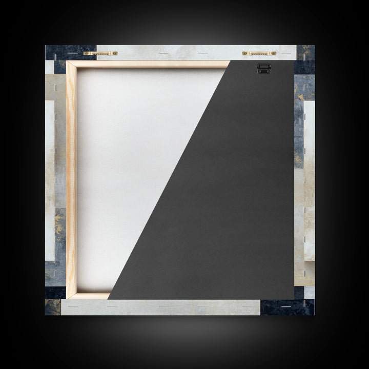Black and White Courthouse Step Pattern as Canvas Print, Law Office Art, Poster Print, Office Decor, Oil Painting, Counsel, LOA-1x1-15