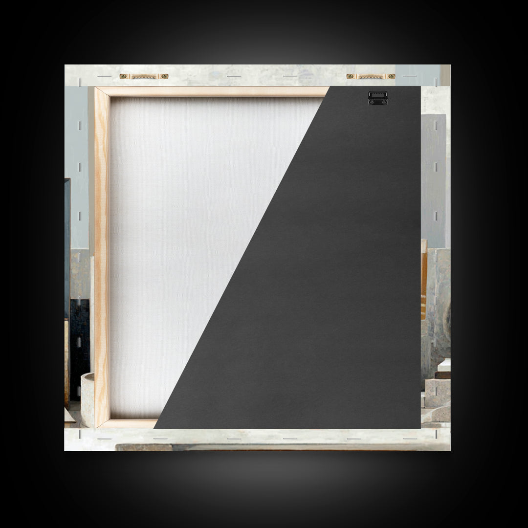 Dark Academia Desk Still Life Without Readable Canvas Print, Law Office Art, Washington Dc Art, Office Decor, Counsel, LOA-1x1-57