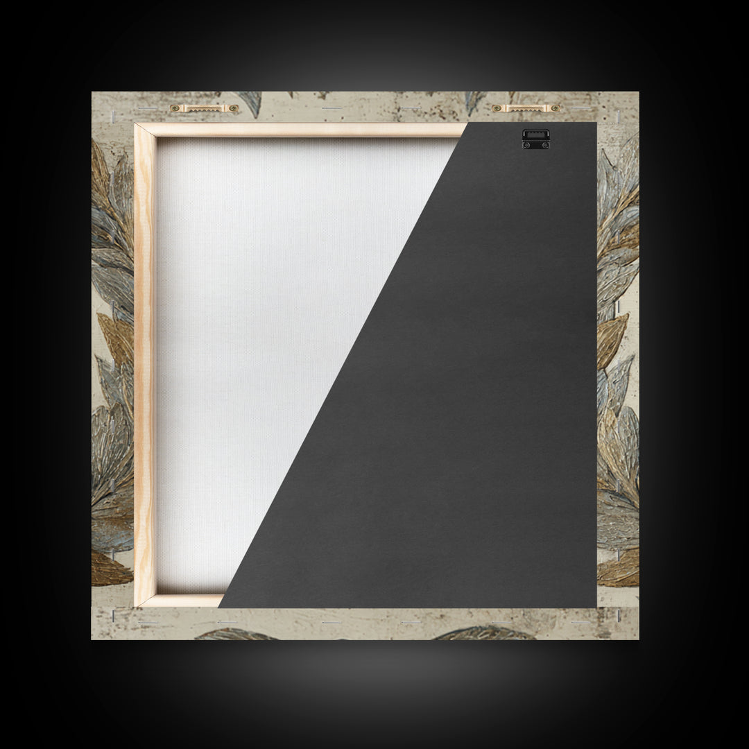 Roman Laurel Wreath Framed Canvas Print, Law Office Art, Printable Art, Office Decor, Fine Art, Counsel, Lawyer, Butterfly Art, LOA-1x1-8