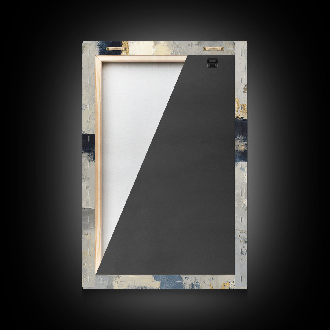 Abstract Navy and Gold Composition for Authority Canvas Print, Law Office Art, Office Wall Decor, Office Decor, Counsel, LOA-2x3-36