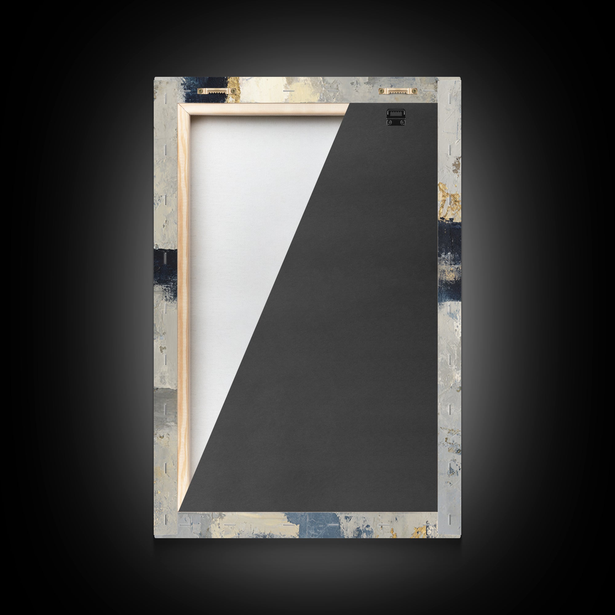 Abstract Navy and Gold Composition for Authority Canvas Print, Law Office Art, Office Wall Decor, Office Decor, Counsel, LOA-2x3-36