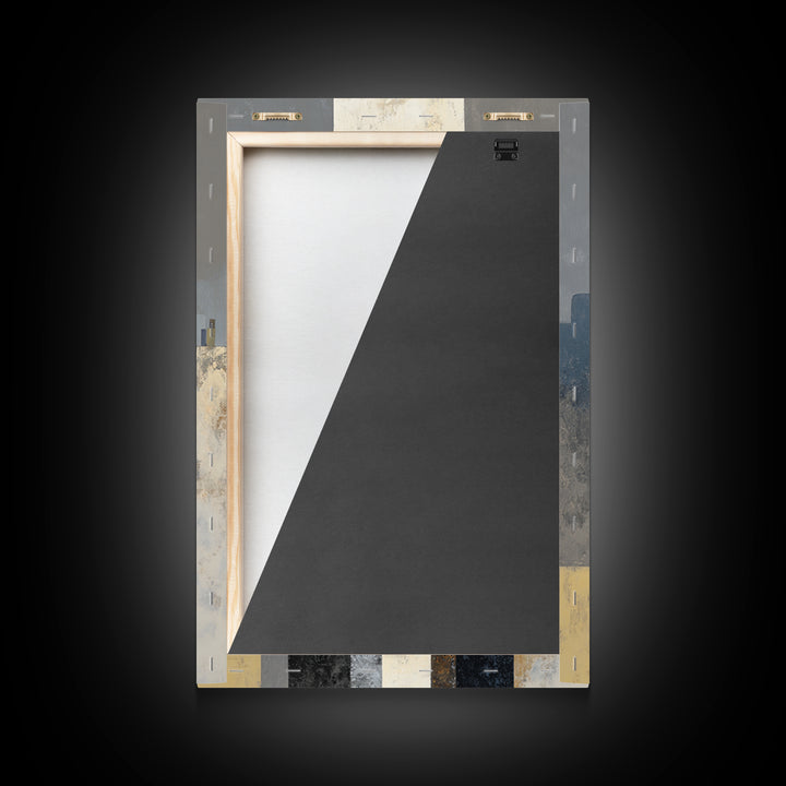 Diplomatic Handshake Silhouette Framed Canvas Print, Law Office Art, Room Decor, Office Decor, Abstract Art, Counsel, LOA-2x3-75