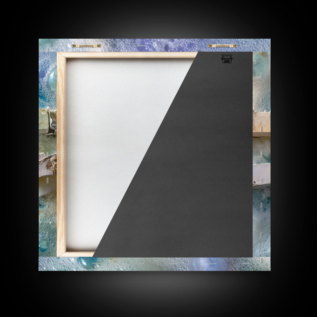 Abstract Suds and Bubbles Framed Canvas Print, Laundry Room Art, Downloadable Art, Living Room Decor, Fine Art, Clean, LRA-1x1-46