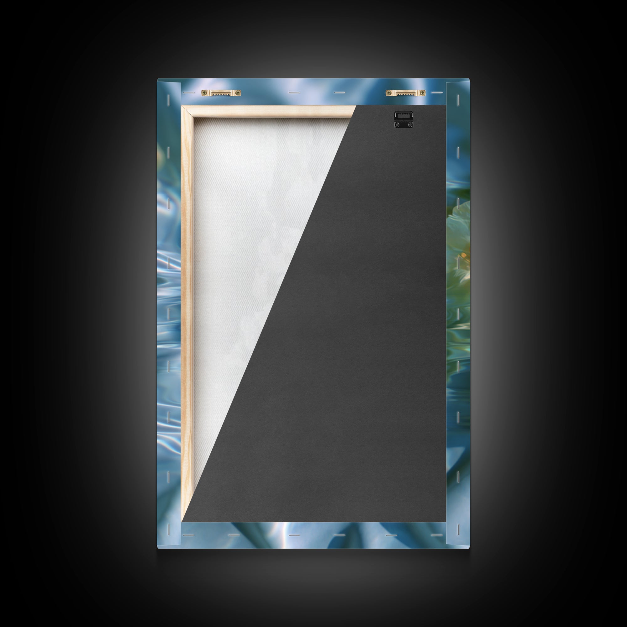 Clean Blue Water Ripple Abstraction Framed Canvas Print, Laundry Room Art, Boho Decor, Living Room Decor, Fine Art, Clean, LRA-2x3-2