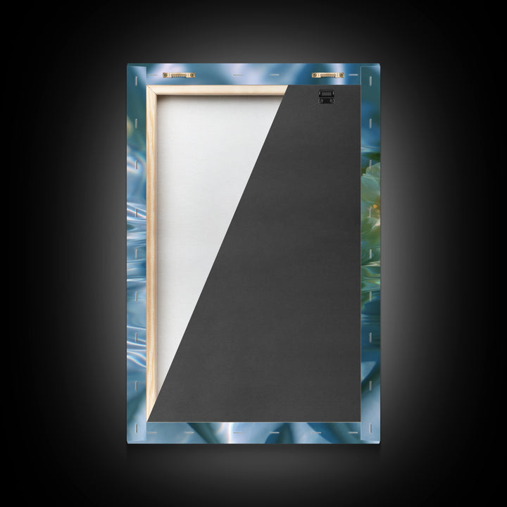 Clean Blue Water Ripple Abstraction Framed Canvas Print, Laundry Room Art, Boho Decor, Living Room Decor, Fine Art, Clean, LRA-2x3-2