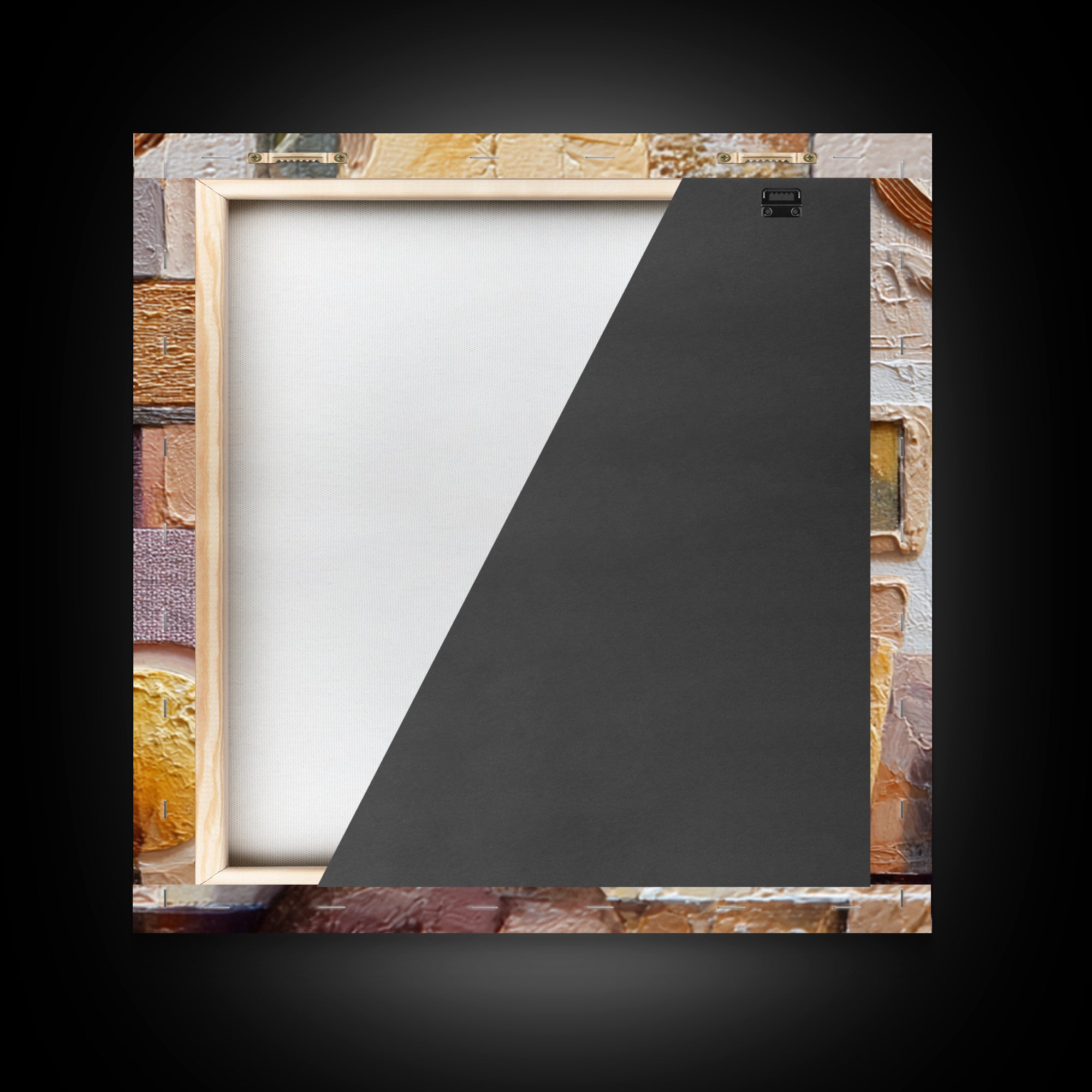 Warm Terra Cotta Abstract Landscape Canvas Print, Mediterranean Art, Living Room Art, Living Room Decor, Oil Painting, Azure, MAR-1x1-86