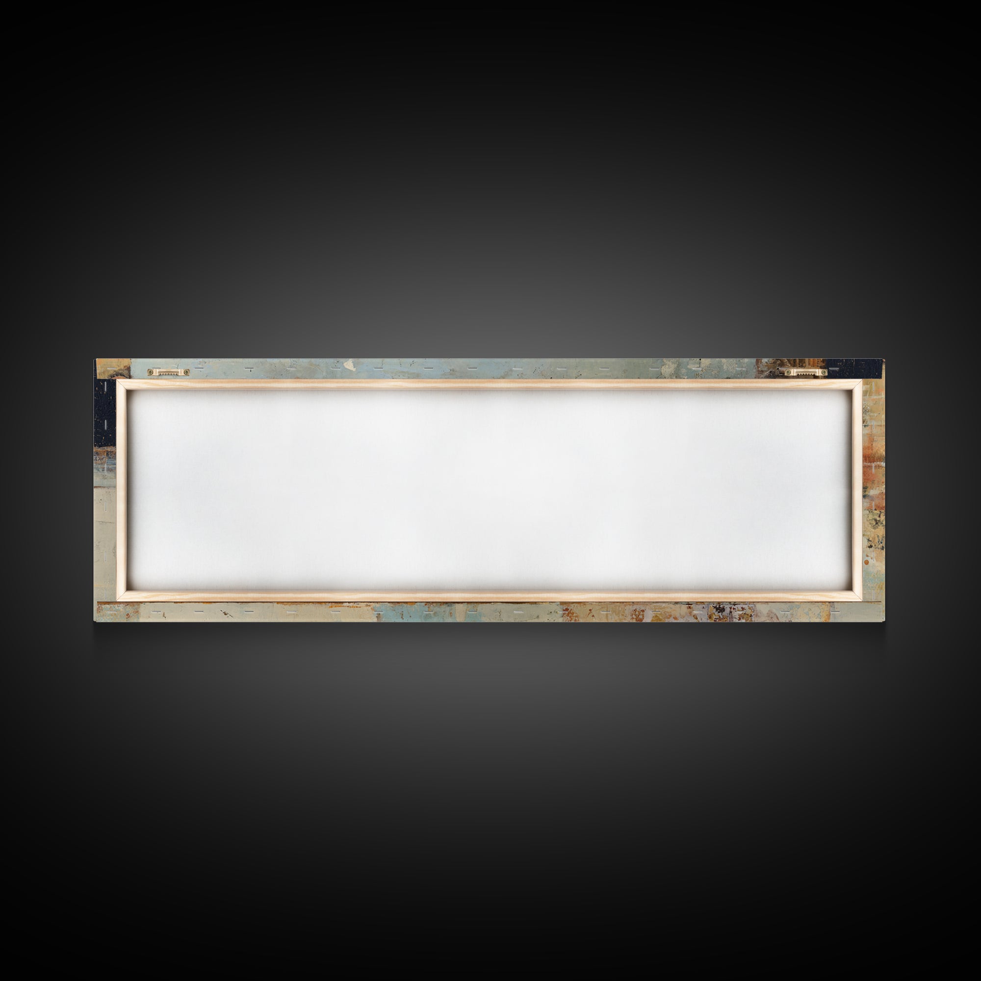 Ancient Column with Sea and Sky Beyond Framed Canvas Print, Mediterranean Art, Beach Prints, Living Room Decor, Oil Painting, MAR-3x1-28
