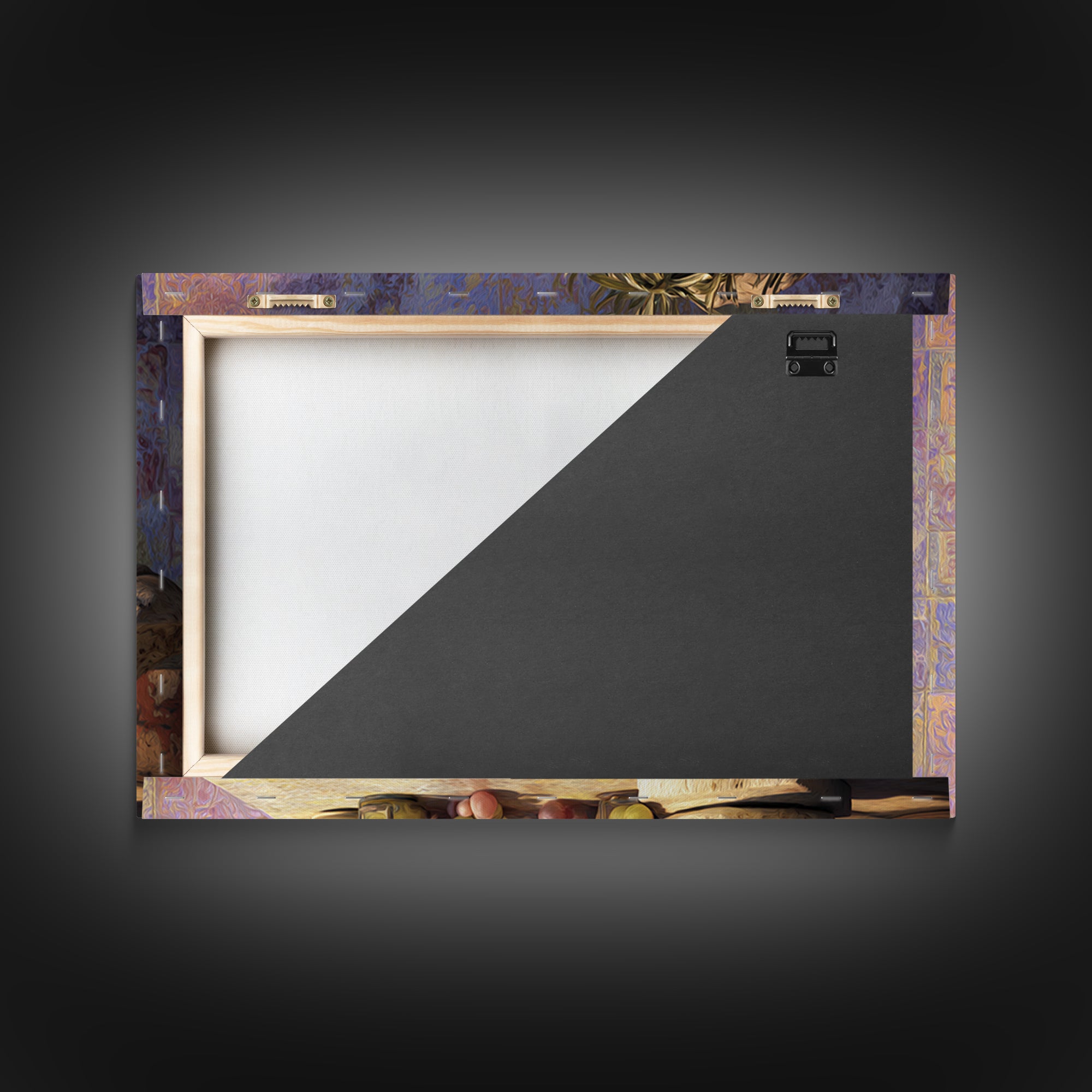 Roman Statue Bust Framed Canvas Print, Mediterranean Art, Farmhouse Decor, Living Room Decor, Oil Painting, Azure, MAR-3x2-74