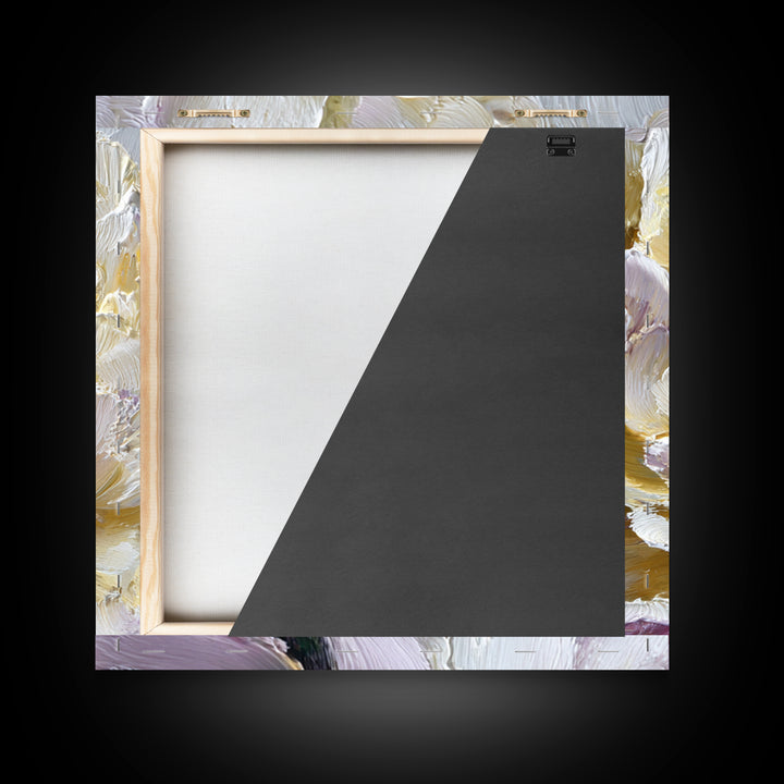 Romantic Neutral Peony Closeup Framed Canvas Print, Master Bedroom, Wall Art Bedroom, Bedroom Decor, Fine Art, Sanctuary, MAS-1x1-2