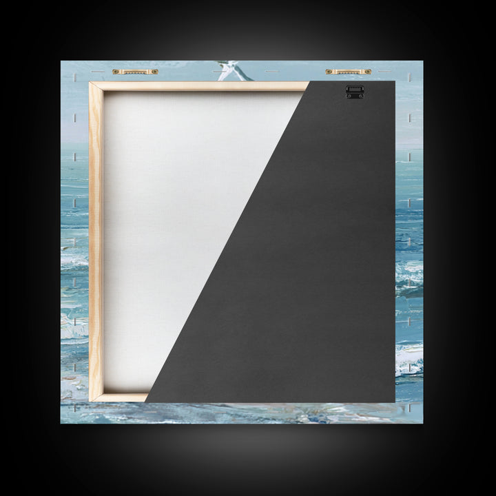 Hotel Coastal Landscape Framed Canvas Print, Master Bedroom, Neutral Decor, Bedroom Decor, Oil Painting, Sanctuary, Home Decor, MAS-1x1-21