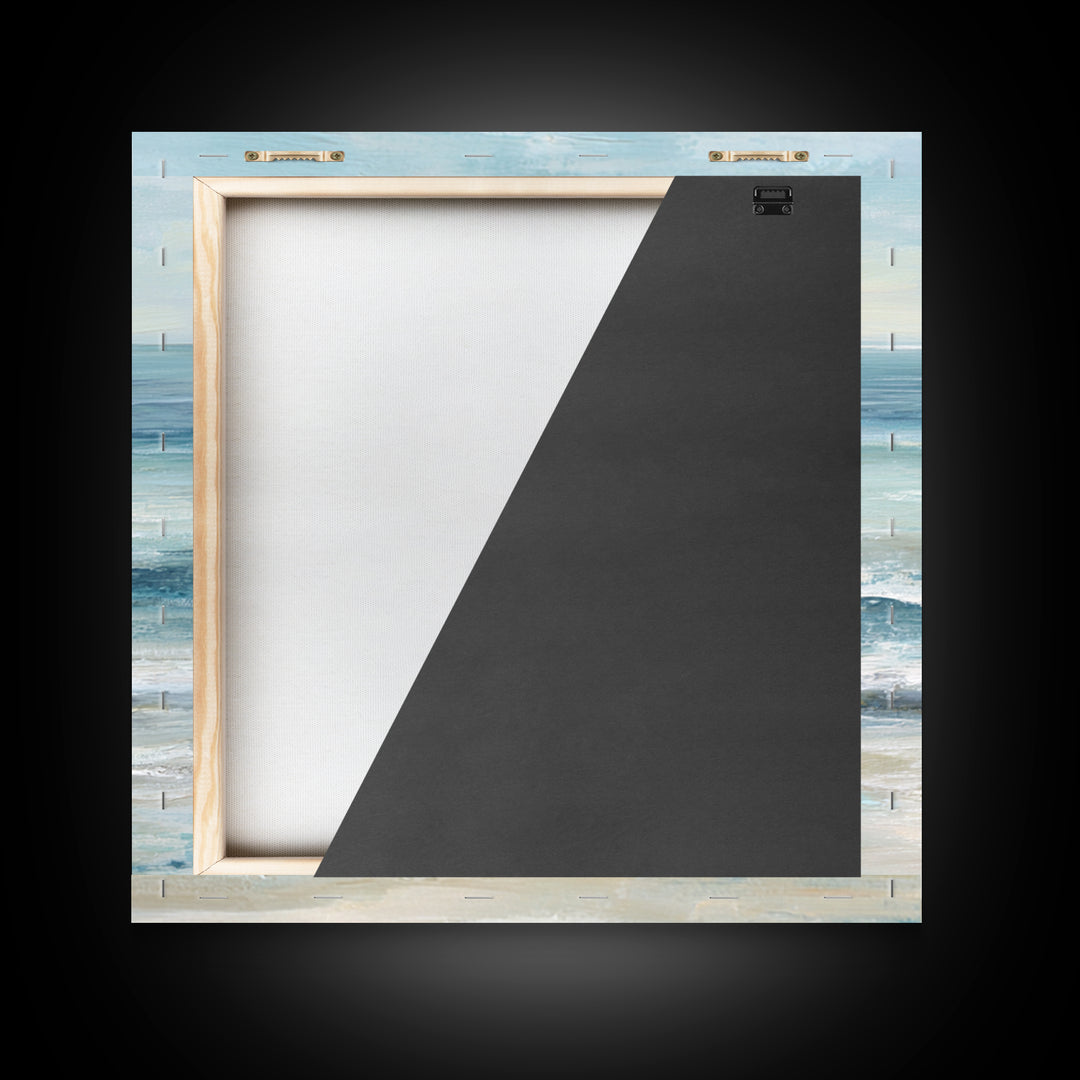Elegant Moonlit Ocean Horizon Canvas Print, Master Bedroom, Room Decor, Bedroom Decor, Fine Art, Sanctuary, Wall Decal, MAS-1x1-25