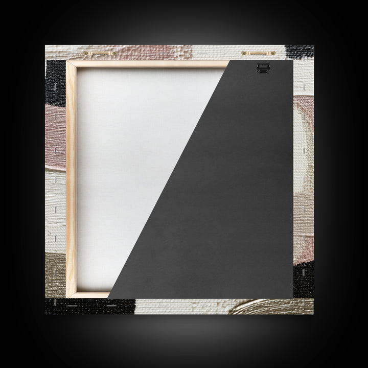 Soft Abstract Linen Texture Framed Canvas Print, Master Bedroom, Farmhouse Wall Art, Bedroom Decor, Fine Art, Sanctuary, MAS-1x1-27