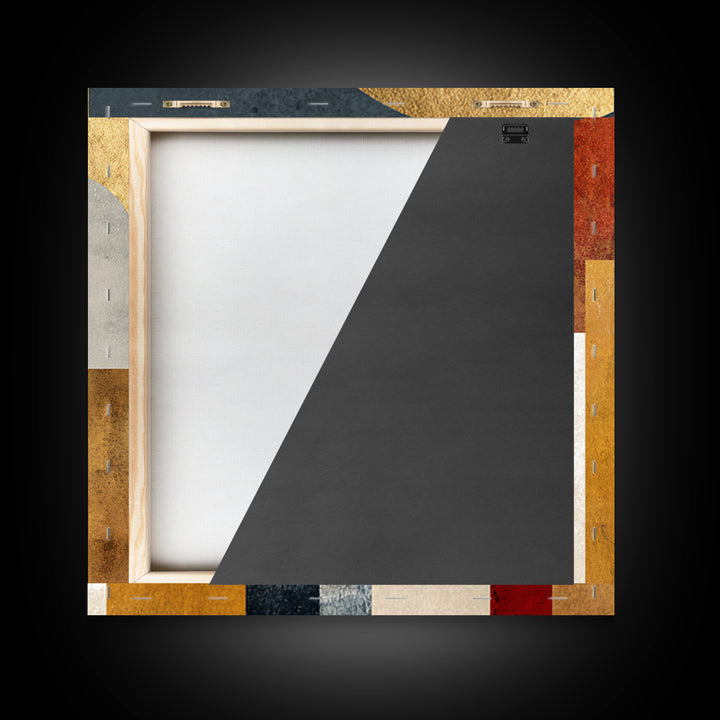 Gold Accented Abstract Arches Framed Canvas Print, Master Bedroom, Gallery Decor, Bedroom Decor, Fine Art, Sanctuary, MAS-1x1-32
