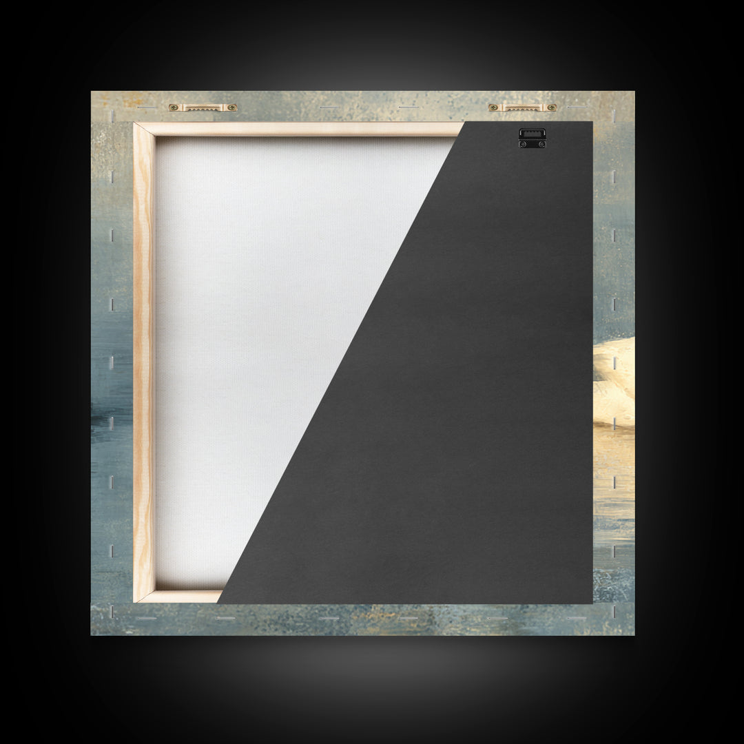 Romantic Swan Pair on Dark Water Framed Canvas Print, Master Bedroom, Living Room Prints, Bedroom Decor, Fine Art, Sanctuary, MAS-1x1-39