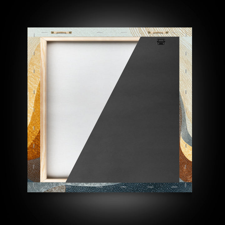 Abstract Wave Forms Framed Canvas Print, Master Bedroom, Farmhouse Decor, Bedroom Decor, Abstract Art, Sanctuary, MAS-1x1-44