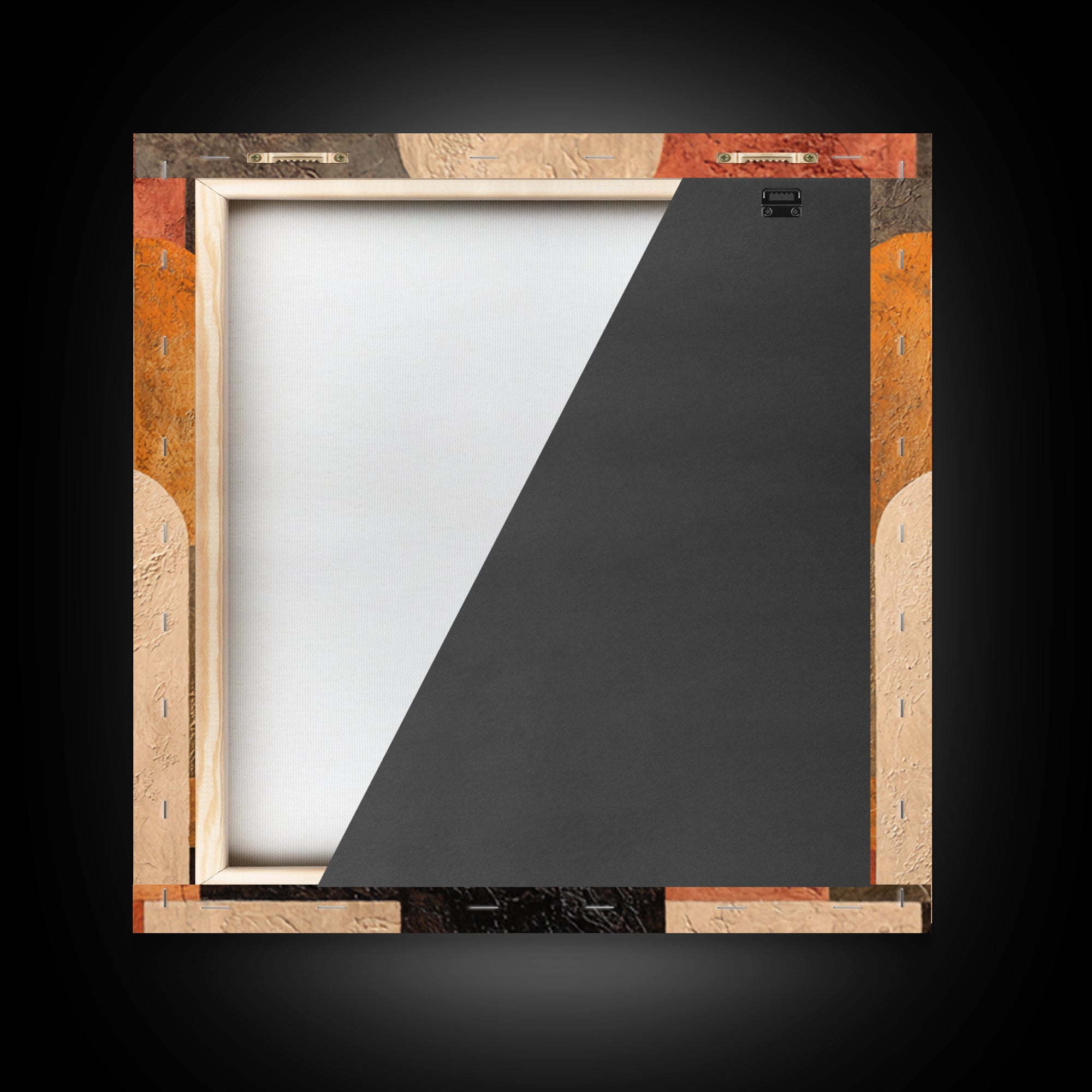Gold Accented Abstract Arches Framed Canvas Print, Master Bedroom, Farmhouse Decor, Bedroom Decor, Abstract Art, Sanctuary, MAS-1x1-56