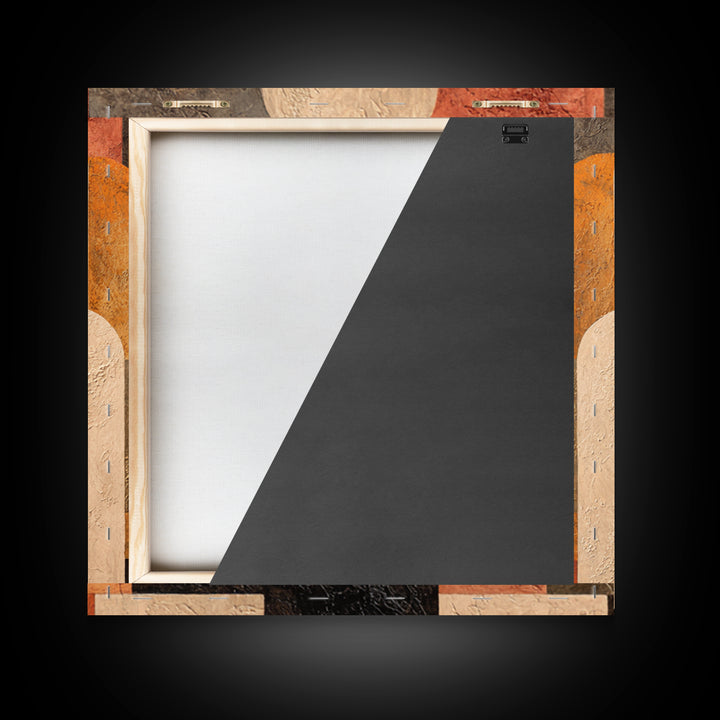 Gold Accented Abstract Arches Framed Canvas Print, Master Bedroom, Farmhouse Decor, Bedroom Decor, Abstract Art, Sanctuary, MAS-1x1-56