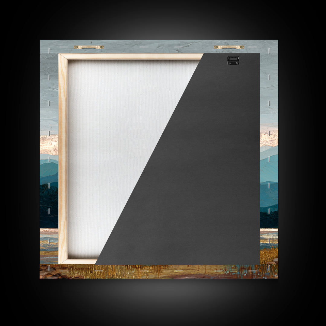 Soft Mountain Ridge Framed Canvas Print, Master Bedroom, Boho Decor, Bedroom Decor, Fine Art, Sanctuary, Wall Art Prints, MAS-1x1-61