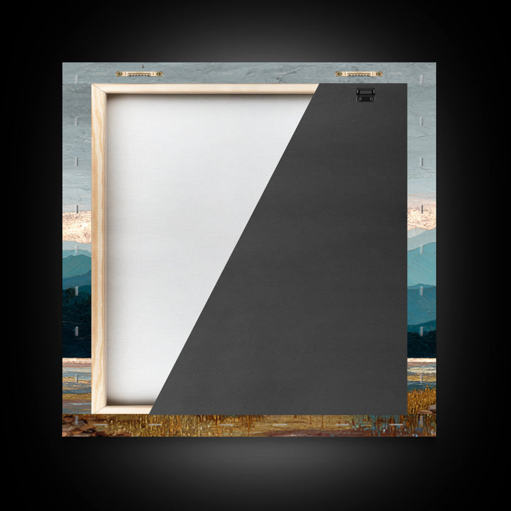 Soft Mountain Ridge Framed Canvas Print, Master Bedroom, Boho Decor, Bedroom Decor, Fine Art, Sanctuary, Wall Art Prints, MAS-1x1-61