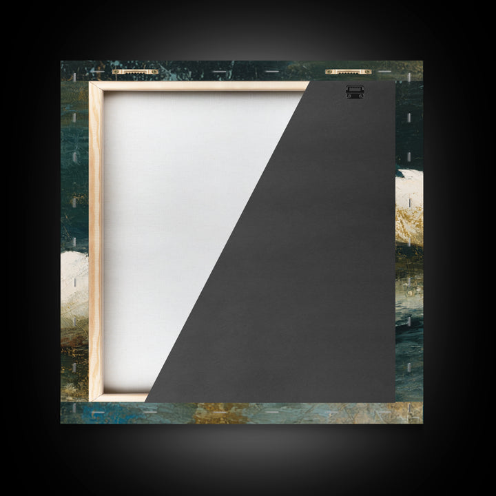 Romantic Swan Pair on Dark Water Framed Canvas Print, Master Bedroom, Neutral Decor, Bedroom Decor, Fine Art, Sanctuary, MAS-1x1-63