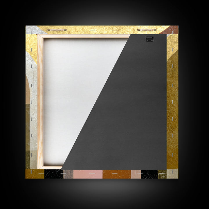 Gold Accented Abstract Arches Framed Canvas Print, Master Bedroom, Fine Art Print, Bedroom Decor, Abstract Art, Sanctuary, MAS-1x1-80
