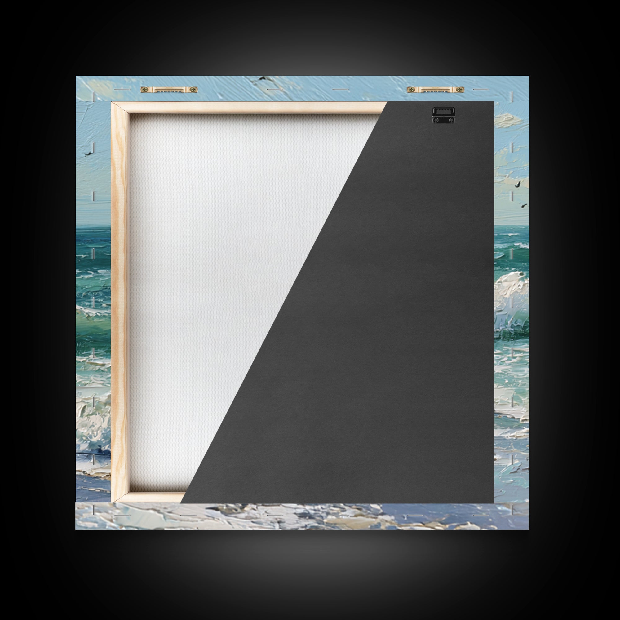 Elegant Moonlit Ocean Horizon Canvas Print, Master Bedroom, Wedding Decor, Bedroom Decor, Sanctuary, Rustic Home Decor, MAS-1x1-97