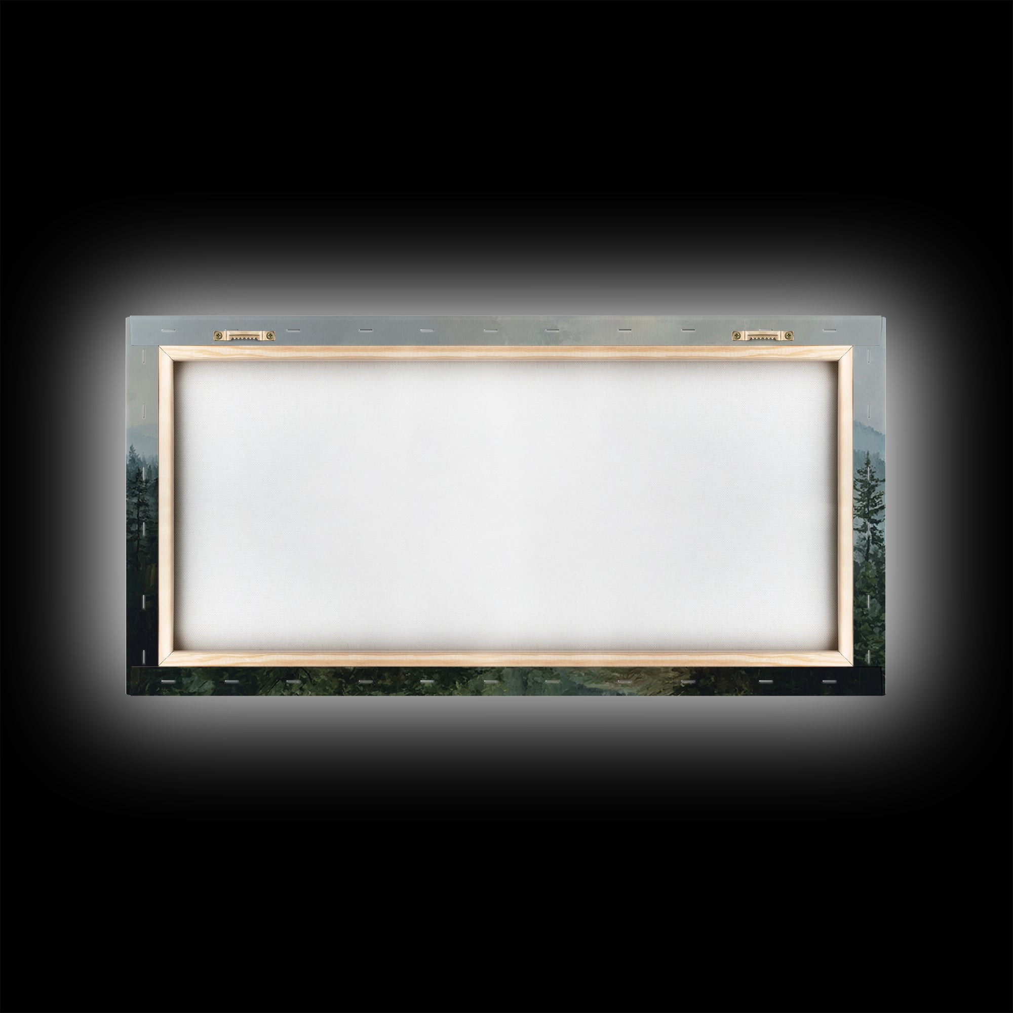 Calm Misty Forest Panorama Framed Canvas Print, Master Bedroom, Printable Art, Bedroom Decor, Sanctuary, Wall Art Bedroom, MAS-2x1-72