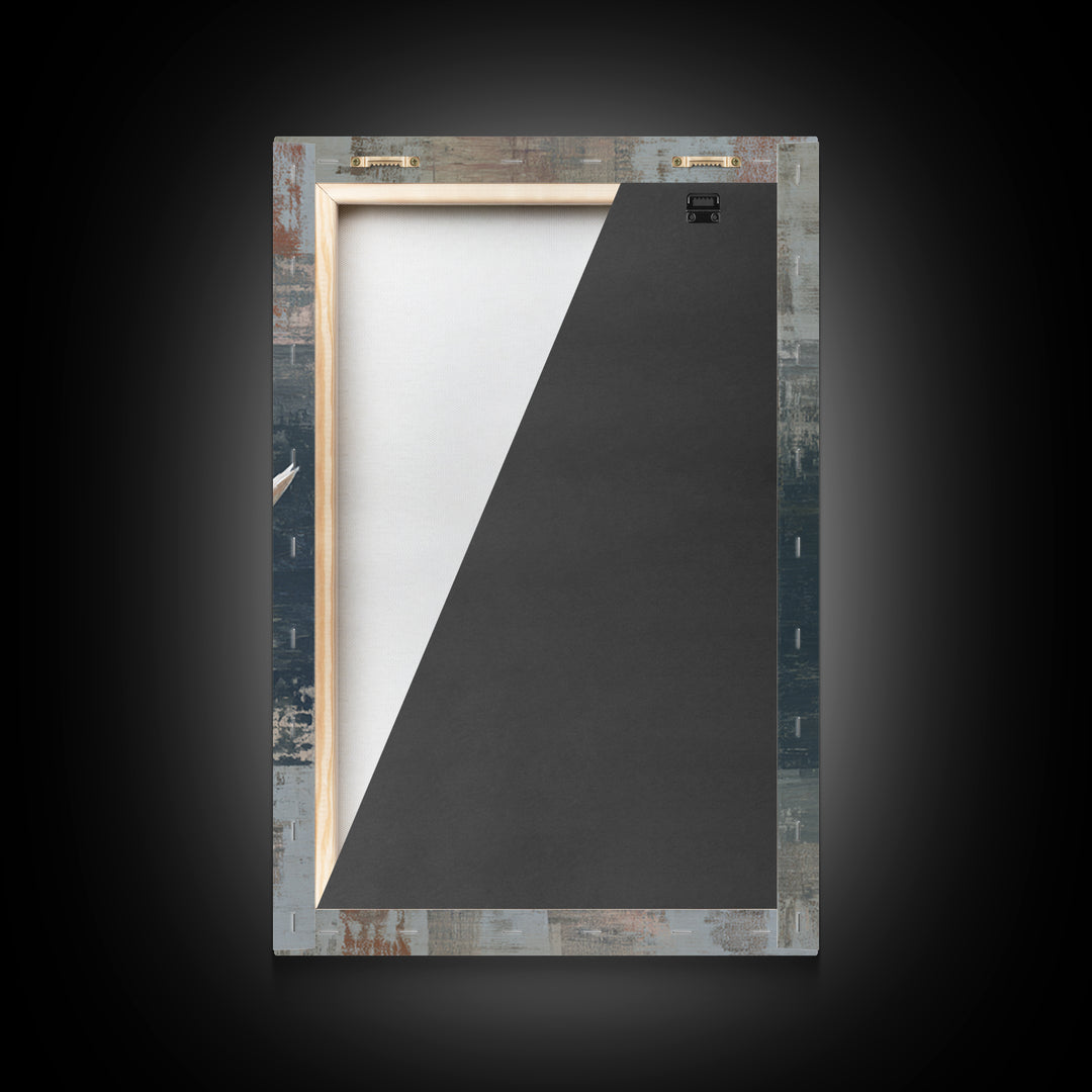Romantic Swan Pair on Dark Water Framed Canvas Print, Master Bedroom, Canvas Print, Bedroom Decor, Abstract Art, Sanctuary, MAS-2x3-47