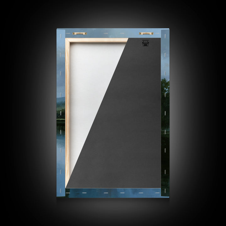 Serene Lake with Pale Morning Reflection Canvas Print, Master Bedroom, Above Bed Wall Decor, Bedroom Decor, Sanctuary, MAS-2x3-87