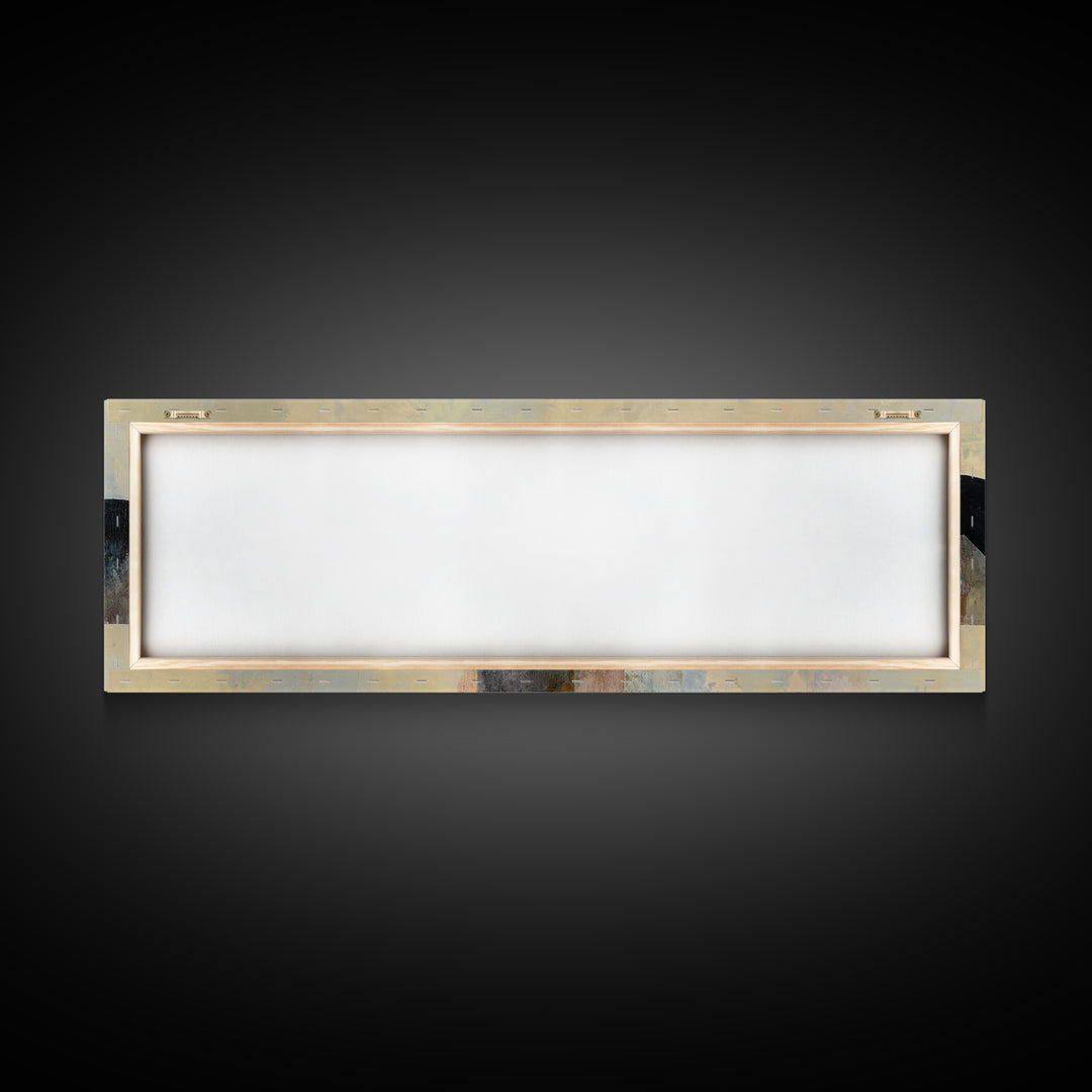 Gold Accented Abstract Arches Canvas Print, Master Bedroom, Vinyl Wall Decal, Bedroom Decor, Abstract Art, Sanctuary, MAS-3x1-24