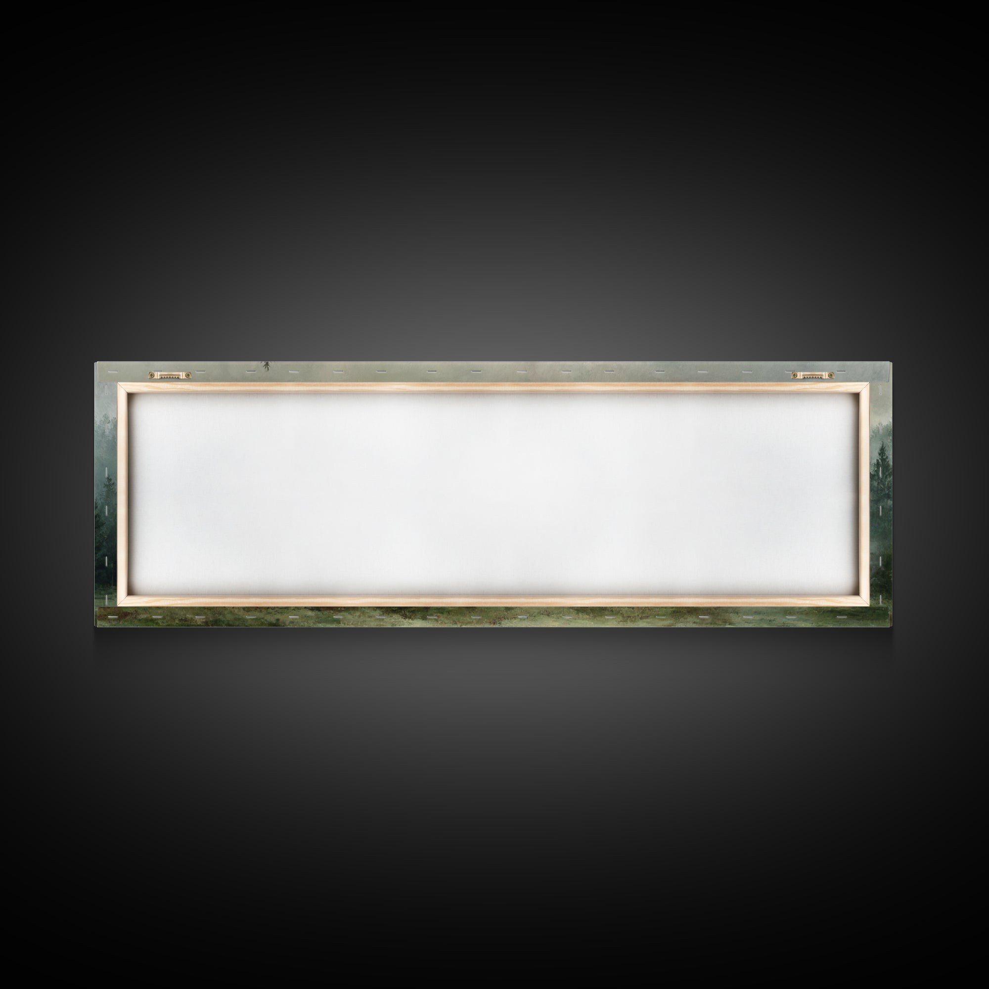 Calm Misty Forest Panorama Framed Canvas Print, Master Bedroom, Modern Decor, Bedroom Decor, Fine Art, Sanctuary, Wall Decor, MAS-3x1-44