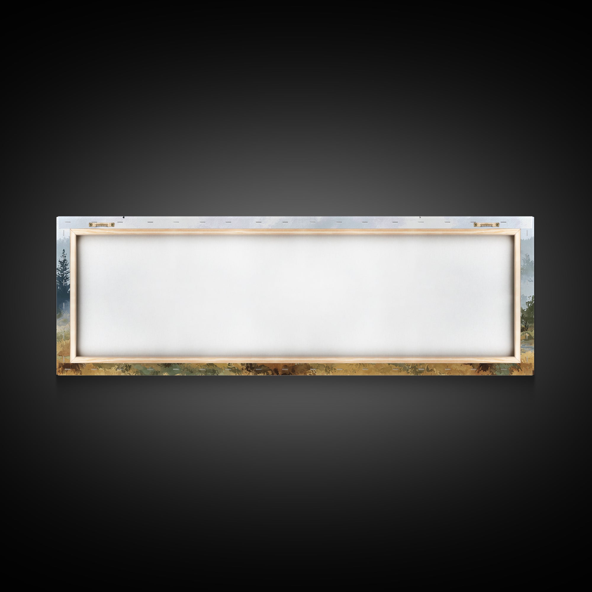 Calm Misty Forest Panorama Canvas Print, Master Bedroom, Wedding Decor, Bedroom Decor, Fine Art, Sanctuary, Rustic Home Decor, MAS-3x1-92