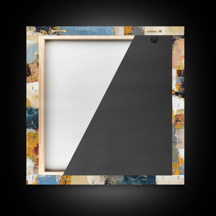 Chaotic Joyful Abstract Framed Canvas Print, Maximalist Art, Modern Art, Living Room Decor, Fine Art, Maximal, MAX-1x1-46