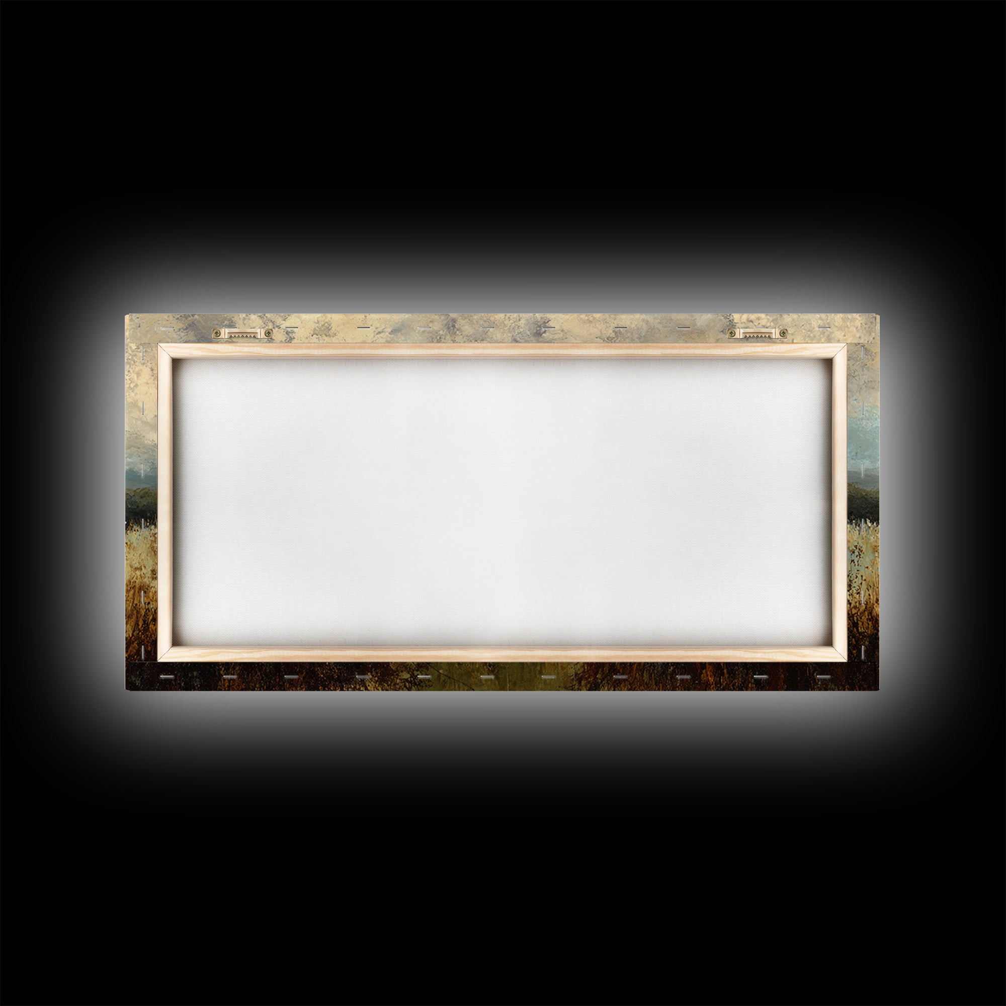 Eclectic Checkerboard Landscape Framed Canvas Print, Maximalist Art, Living Room Decor, Oil Painting, Maximal, MAX-2x1-1