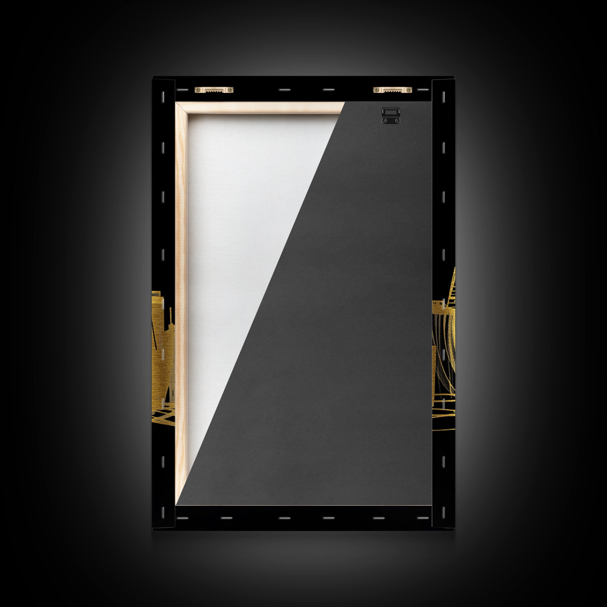 New York Travel Poster, Framed Canvas Print, Dark Minimalist Wall Art, New York Poster Print, Living Room Wall Art, Modern Wall Decor