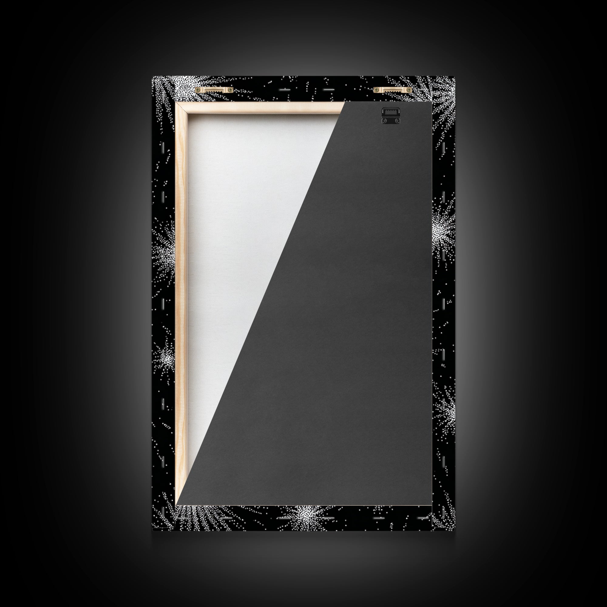 Black And White Atomic Starburst Wall Art, Midcentury Modern Art, Retro Abstract Poster, Minimalist Wall Decor, MCM Gift