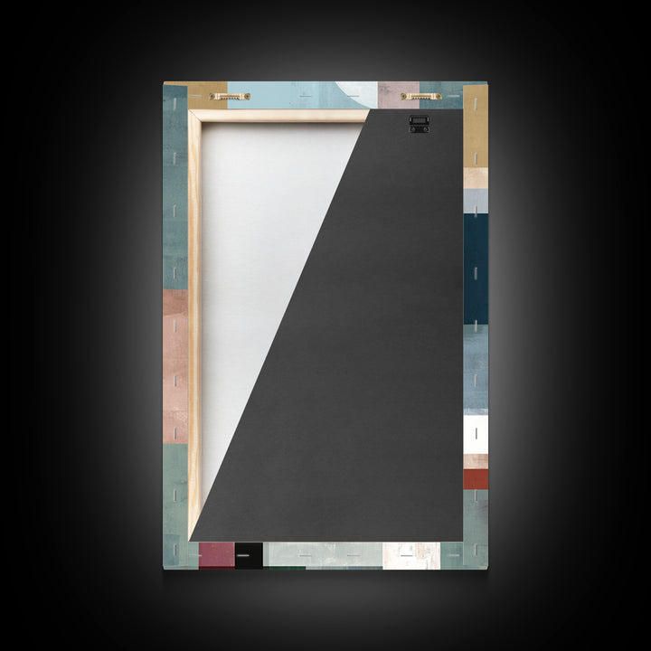 Pastel Geometric Arches Wall Art, Modern Abstract Art Print, Scandinavian Modern Decor, Soft Blue Pink Canvas Print, Home Decor