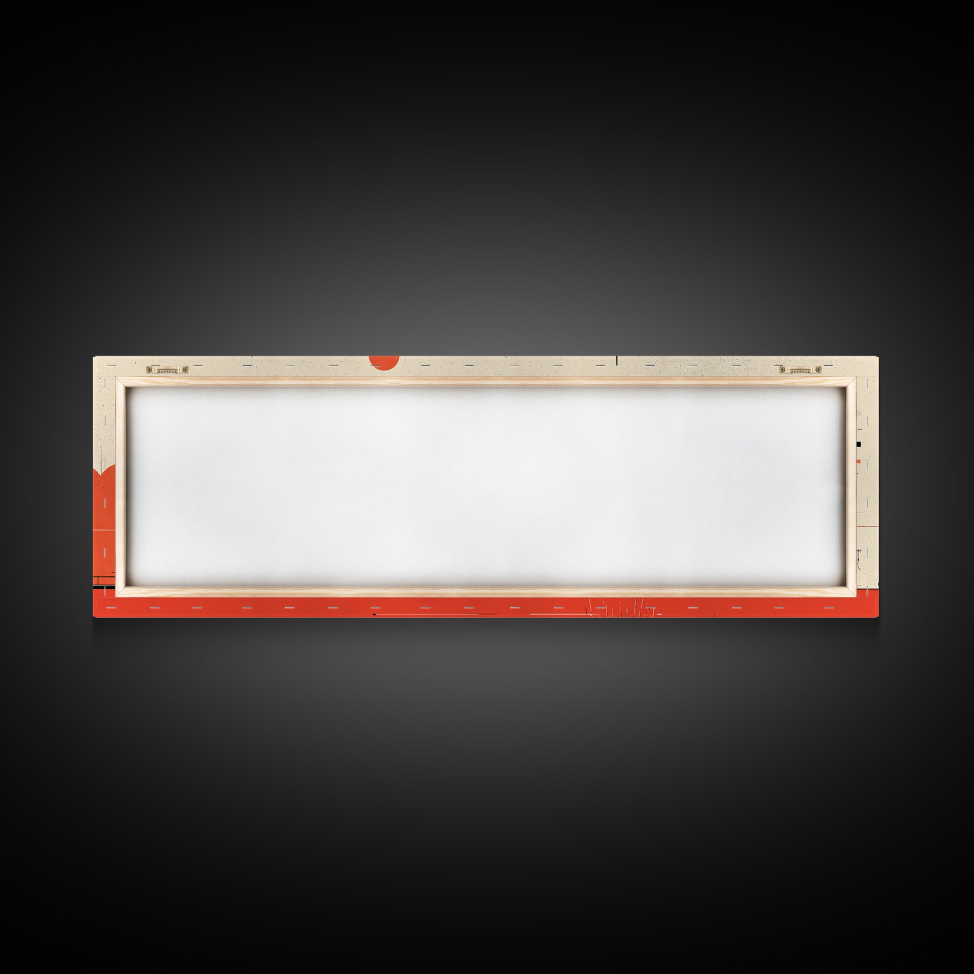 Minimal Red Rocket On Launch Pad Wall Art, Midcentury Modern Space Poster, Atomic Orange Sun Decor, Retro MCM Print Gift