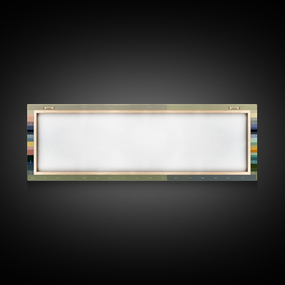 Muted Pastel Horizon Abstract Landscape Wall Art, Midcentury Modern Canvas, Calm Living Room Decor, Neutral Office Print