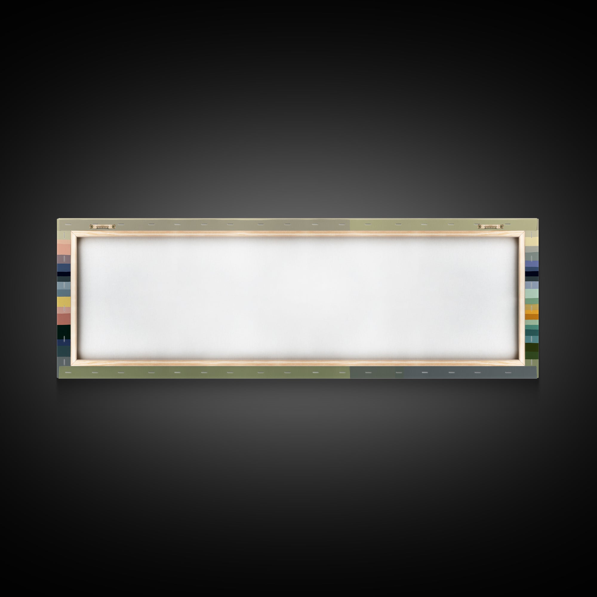 Muted Pastel Horizon Abstract Landscape Wall Art, Midcentury Modern Canvas, Calm Living Room Decor, Neutral Office Print