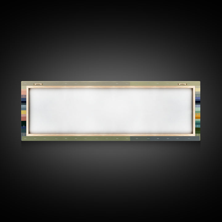 Muted Pastel Horizon Abstract Landscape Wall Art, Midcentury Modern Canvas, Calm Living Room Decor, Neutral Office Print