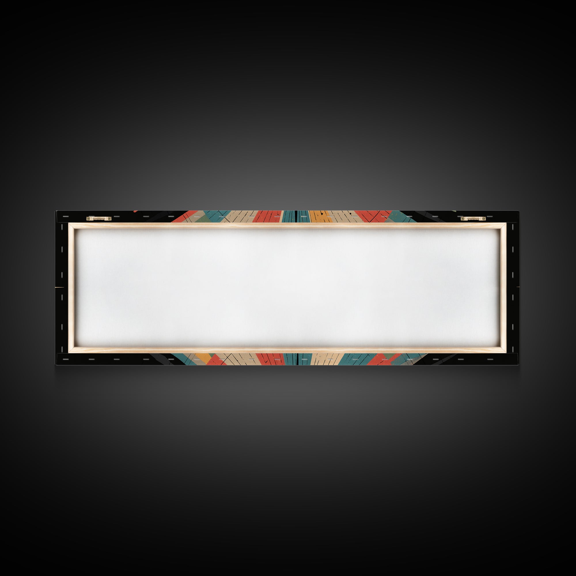 Retro Atomic Target Starburst Wall Art, Midcentury Modern Abstract Print, Geometric MCM Decor, Panoramic Space Age Poster