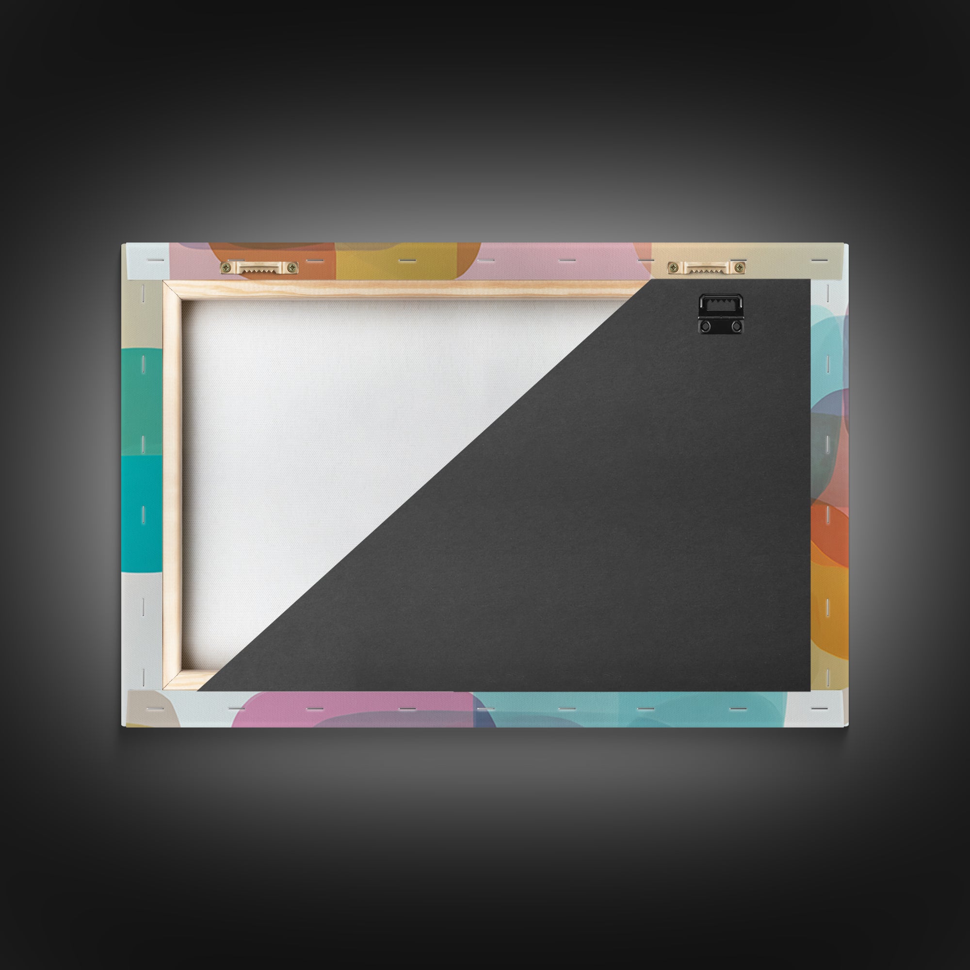 Colorful Translucent Rounded Rectangle Abstract Wall Art, Modern Geometric Art Print, Pink Teal Bauhaus Home Decor Poster