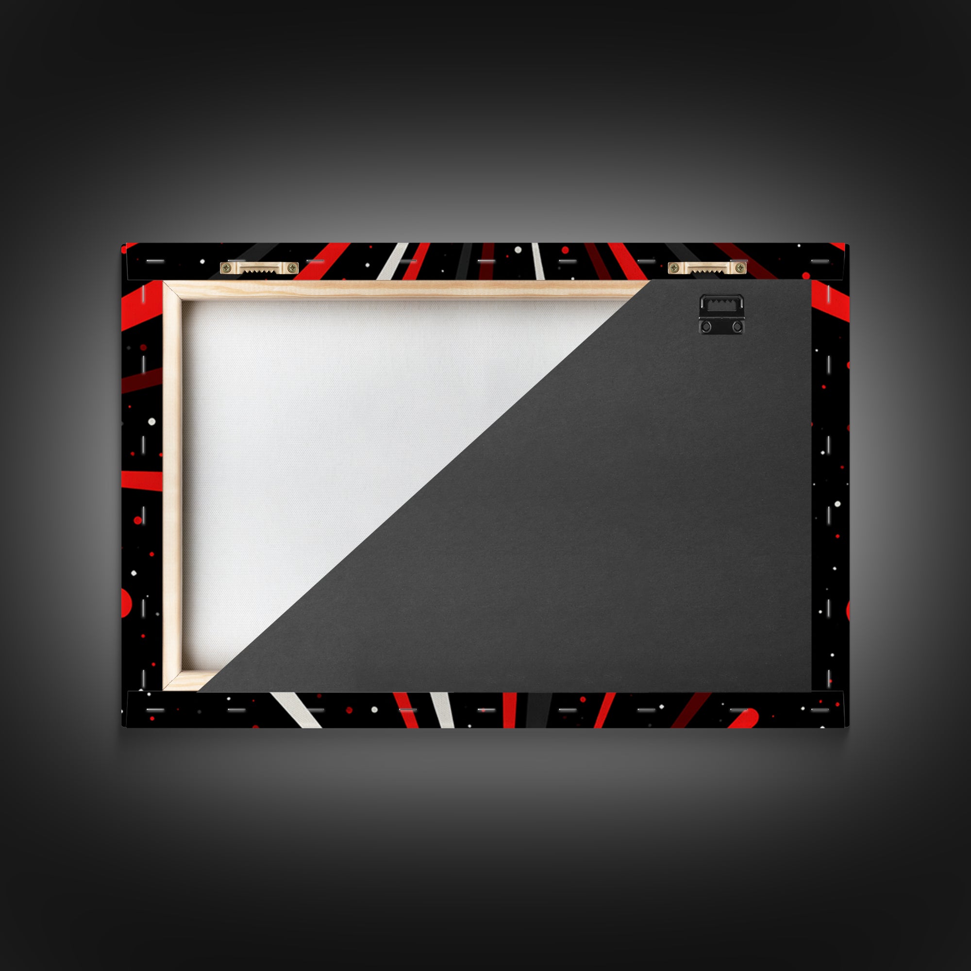 Red Warp Speed Starburst Canvas Print, Sci Fi Wall Art, Retro Wall Decor, Modern Abstract Art, Black Space Poster Gift For Him
