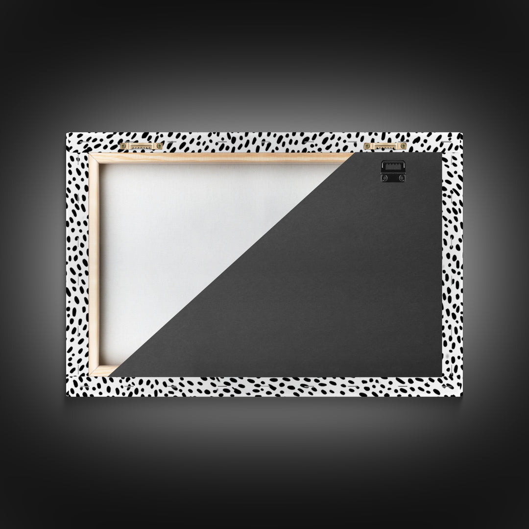 Black White Dash Pattern Wall Art, Minimalist Abstract Art Print, Modern Wall Decor, Scandinavian Modern Home Decor, Office Decor