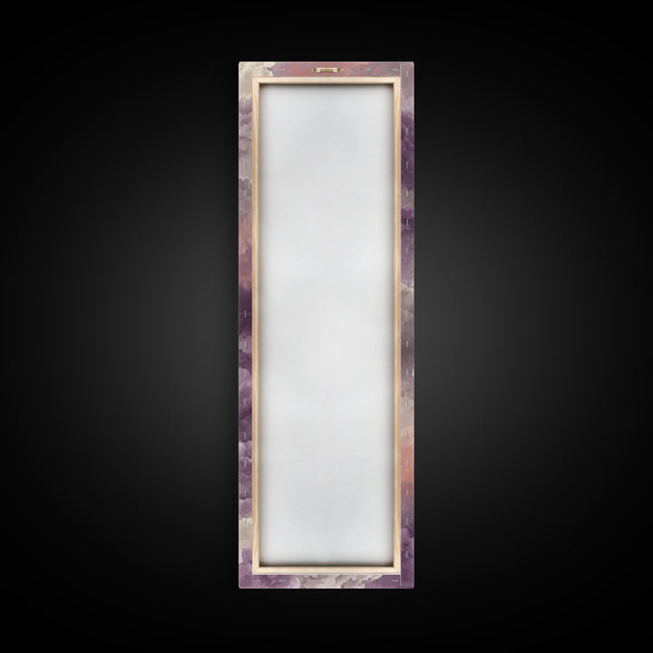 Gentle Cloudscape in Lavender and Cream Framed Canvas Print, Meditation Art, Yoga Wall Art, Living Room Decor, Stillness, MED-1x3-79